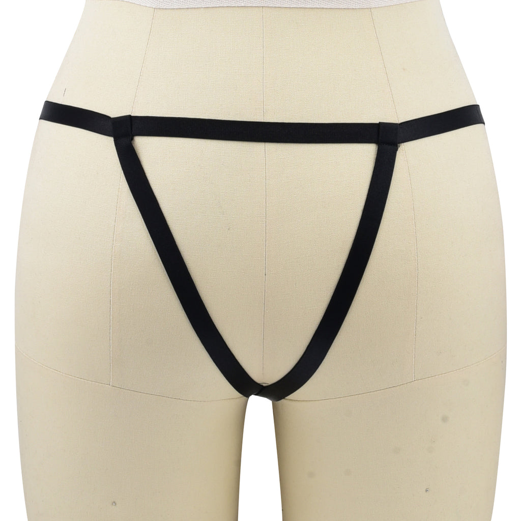 Crotchless Panties with Hardware Decoration L0017