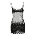 Embroidery Sheer Dress F275