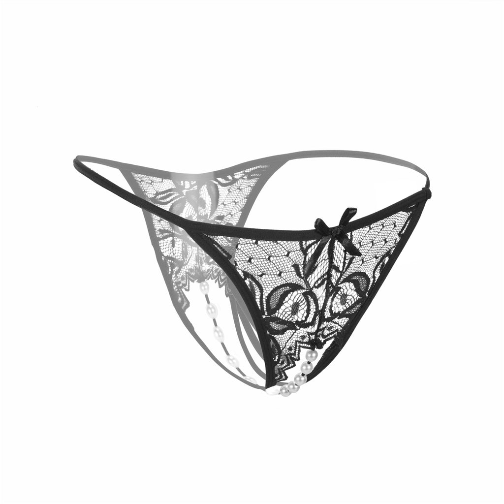 Secret Touch Crotchless Massage Pearl Panty 2144