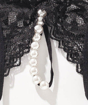 Secret Touch Crotchless Massage Pearl Panty 2144