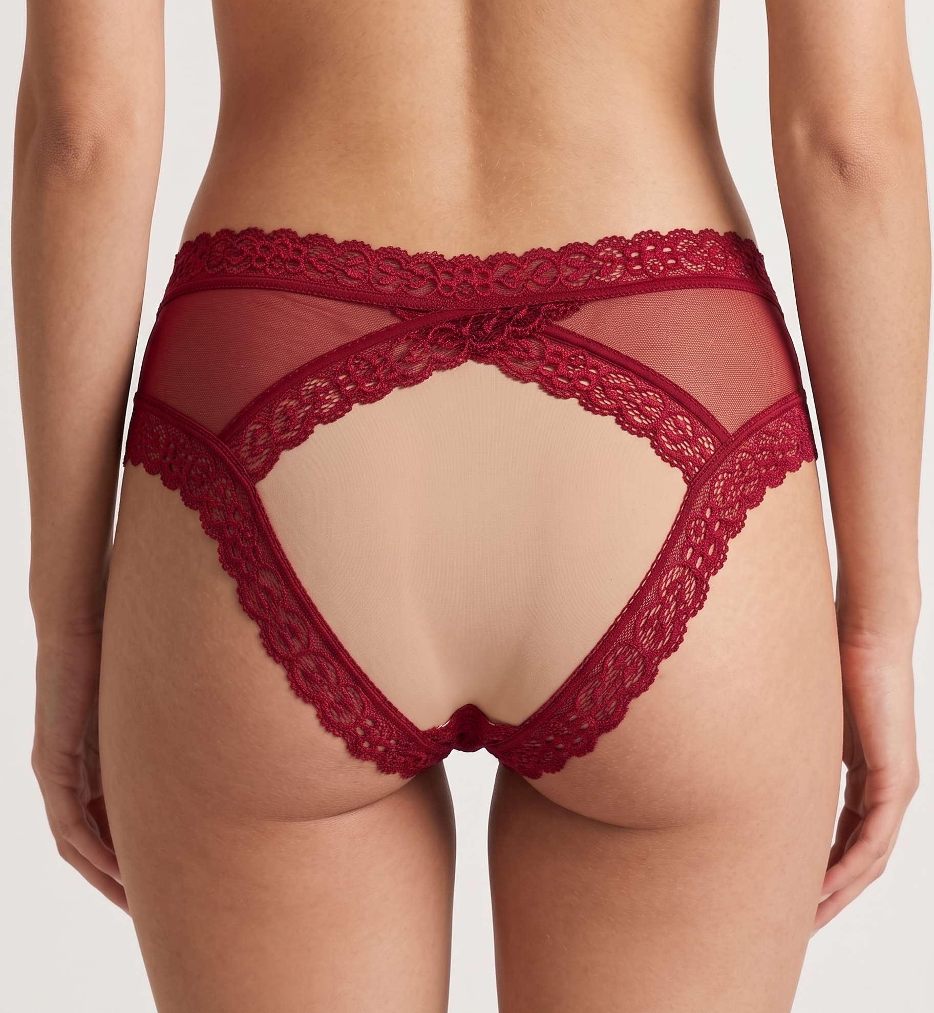 Sheer Crotchless Panties z5012