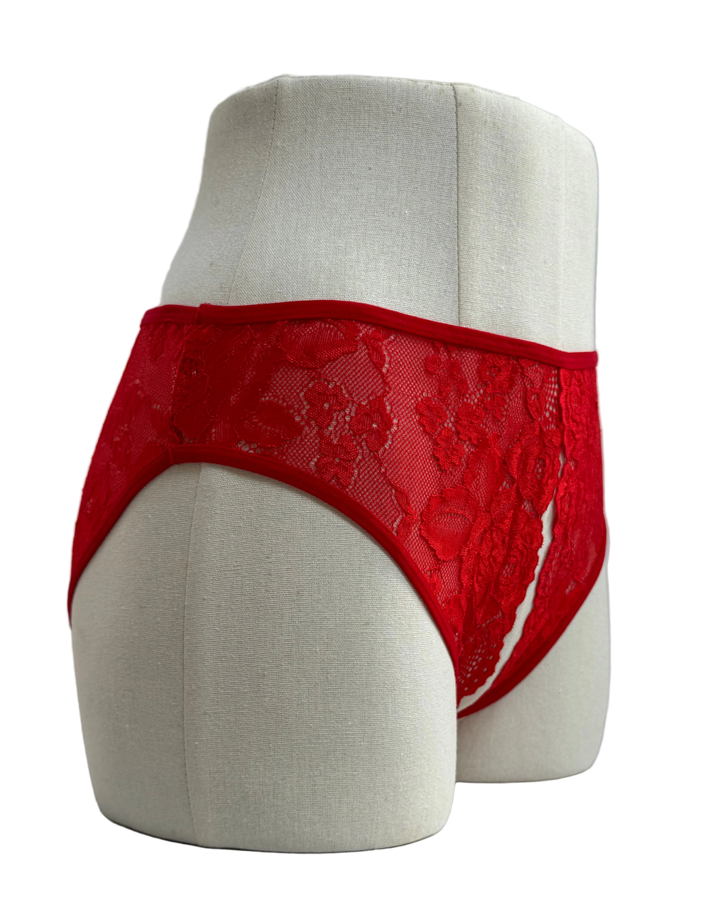 High Waist Crotchless Panties 5051