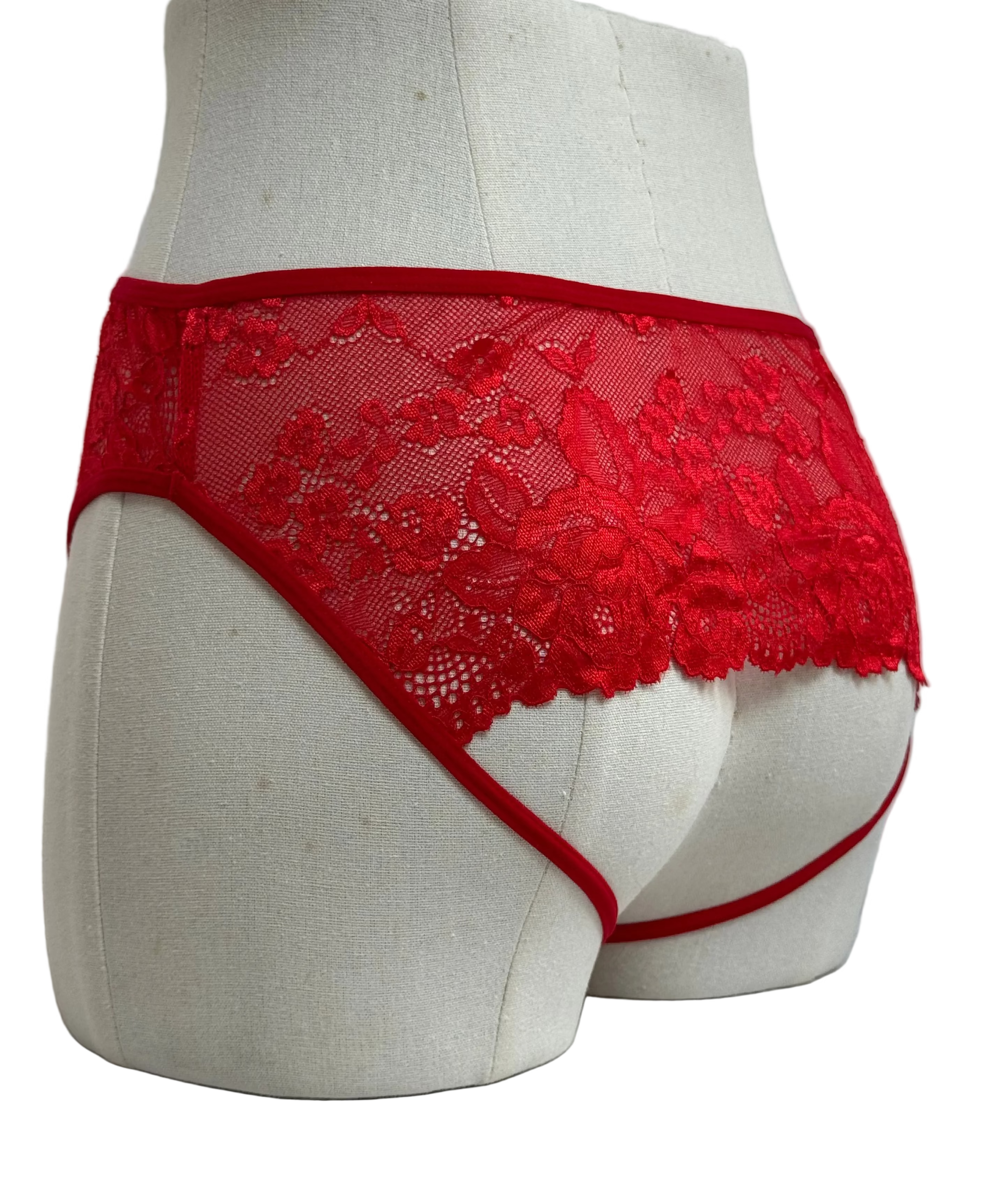 High Waist Crotchless Panties 5051