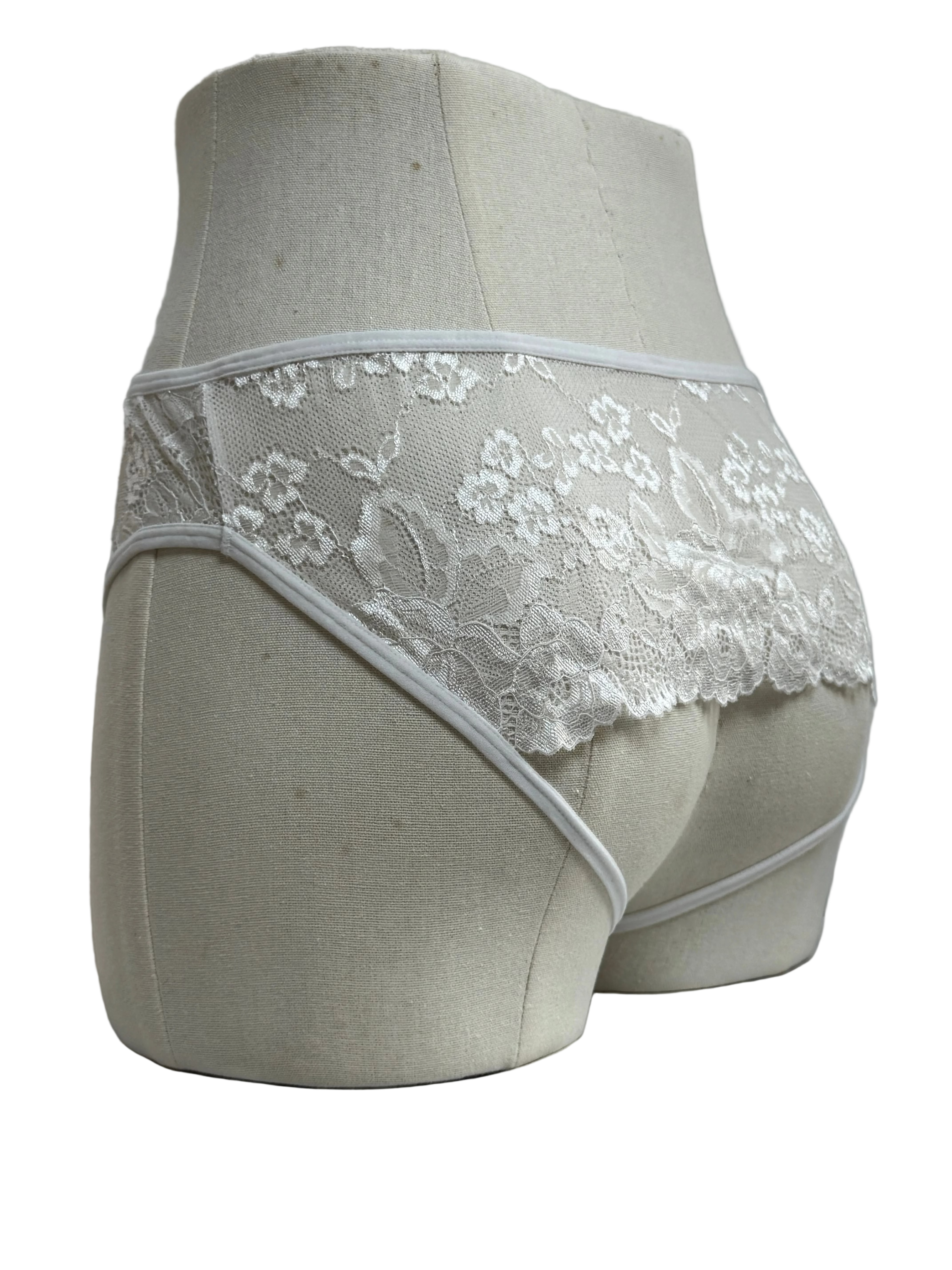 High Waist Crotchless Panties 5051