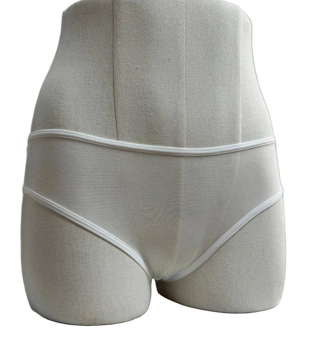 Wedding Vibe Sheer Crotchless Panties with Bow 7641