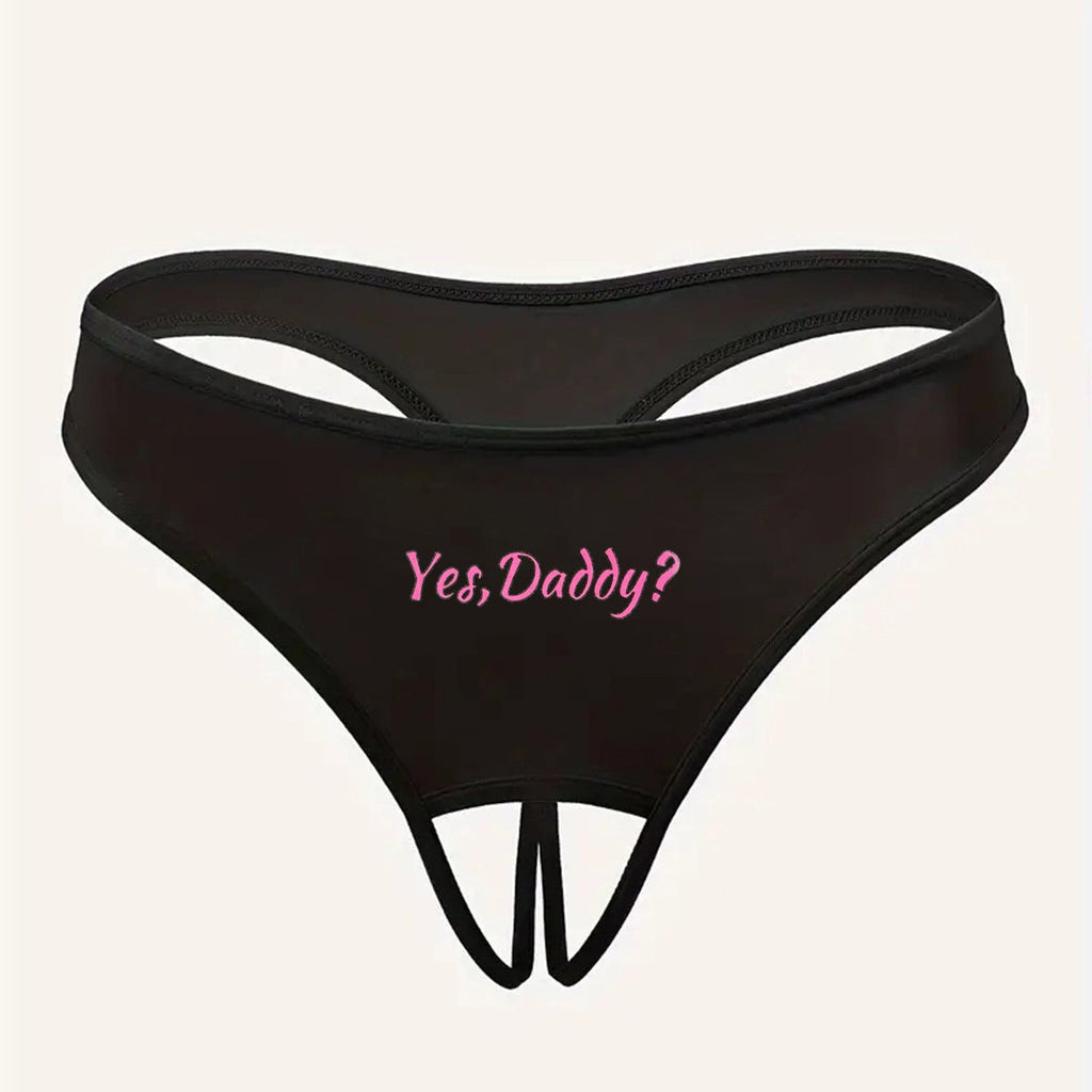 Letter Sporty Crotchless Panties N423KD