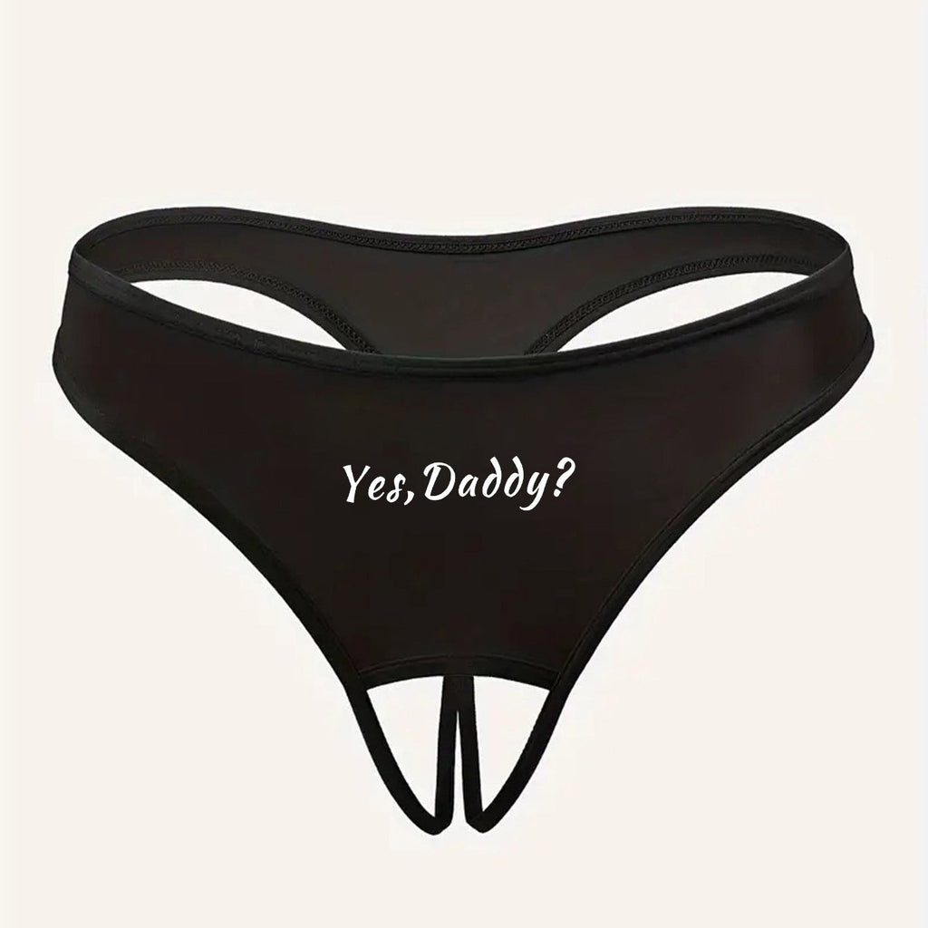 Letter Sporty Crotchless Panties N423KD