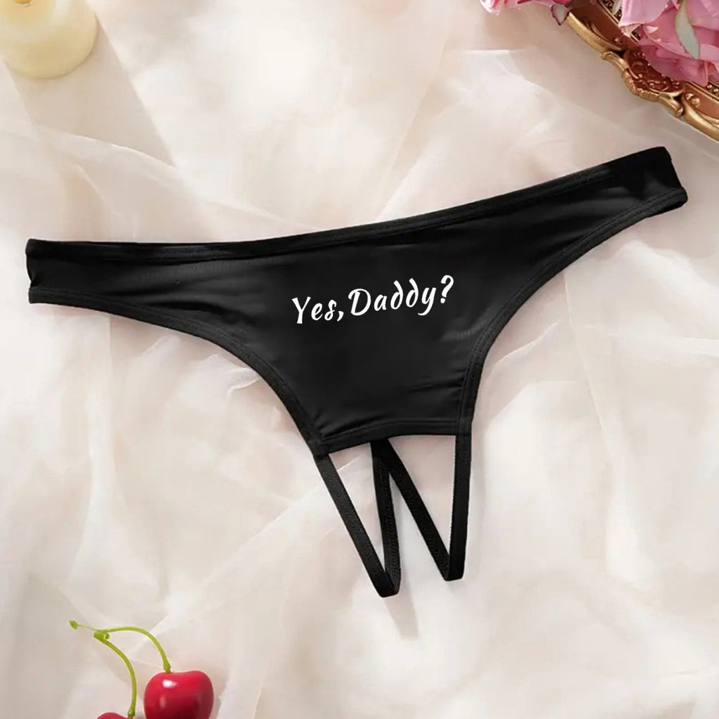 Letter Sporty Crotchless Panties N423KD